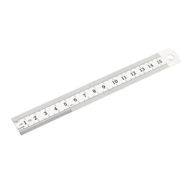1/5 Pcs 15cm 6 inch Stainless Steel Double Side Measuring Straight Ruler Tools
